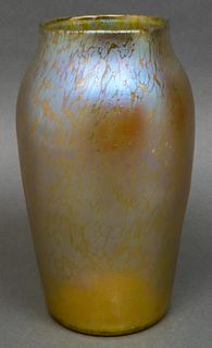 Loetz Papillion Gold Art Glass Vase
