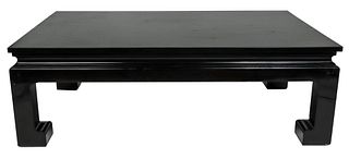 Asian Modern Black Lacquered Coffee Table