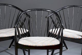 Group of 4 Sonna Rosen "Sun Feather" chairs