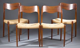 Group of 4 Niels Moller dining chairs.