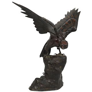 Antique Japanese Bronze Eagle