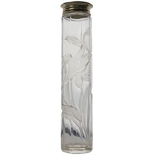 Antique Silver & Glass Perfume Bottle