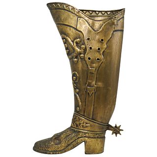 Brass Cowboy Boot Umbrella Holder