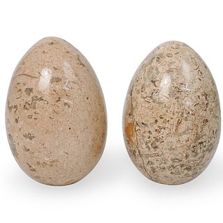 Pair Of Decorative Marble Eggs