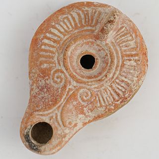 Two Roman Clay Oil Lamps