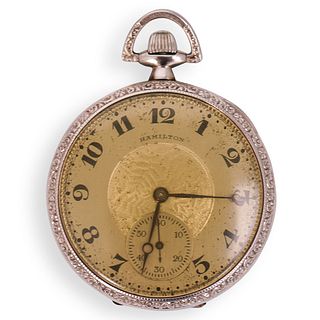 Antique Hamilton 14k Gold Filled Pocket Watch