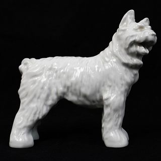 Herend White Glaze Dog Figurine