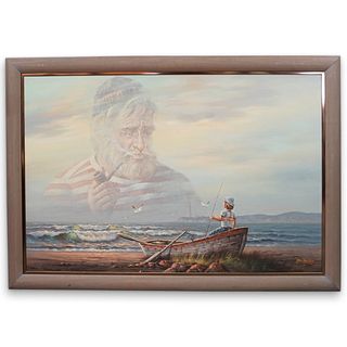 Bill Larsen Oil On Canvas Painting