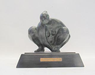 Signed Zuniga Hollow Patinated Bronze Sculpture
