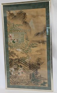 Large Unsigned Chinese Watercolor Painting