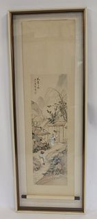 Signed And Framed Chinese Scroll Painting.