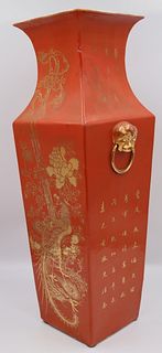 Chinese Iron Red and Gilt Decorated Vase.