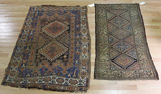 2 Antique & Finely Hand Woven Kazak Style Carpets