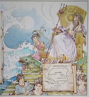 Gabriele Nenzioni (20th C) 'Atlantis' Illustration