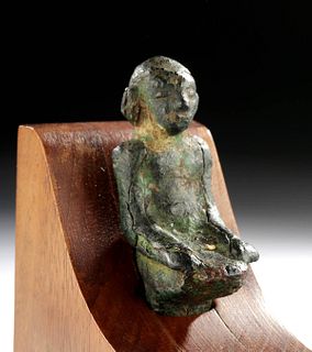 Egyptian Bronze Figure of a Kneeling Priest