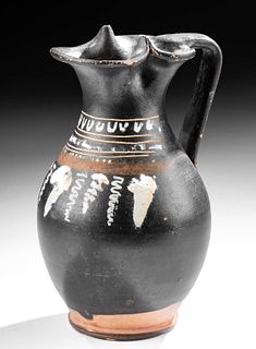 Greek Gnathian Pottery Trefoil Oinochoe