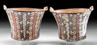 Nazca Polychrome Ollas, Matched Pair