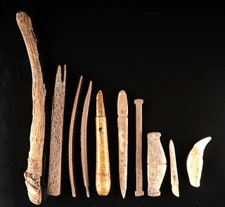 Pre-Contact Alaskan Inuit Bone / Wood Tool Assortment