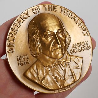 ALBERT GALLATIN Treasury Secretary Bronze Medal