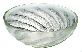 DVA French Art Glass Fish Bubble Bowl