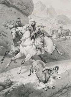 Horace Vernet, Engraving of Mountain Hunters
