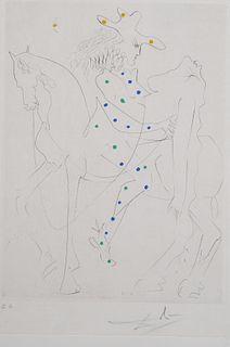 SALVADOR DALI, Picasso's Horse, Etching