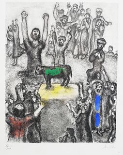 MARC CHAGALL, Le Veau D'Or, Etching