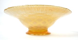 TIFFANY Favrile Bowl, Opaque Yellow