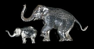 CHRISTOFLE Lumiere Silverplate Elephant Sculpture
