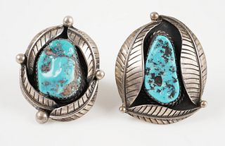 (2) NAVAJO Sterling Turquoise Rings