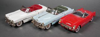 (3) Fifties 50's Japan Tin Toy Friction Cars