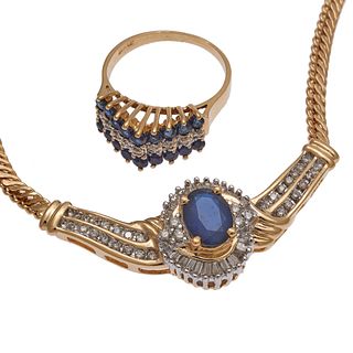 Collection of Diamond, Sapphire, 14k Jewelry