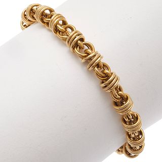 18k Yellow Gold Fancy Link Bracelet