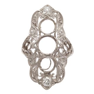 Art Deco Diamond, Platinum Ring Mounting