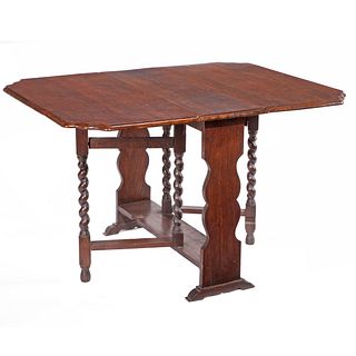 William & Mary Style Drop Leaf Table