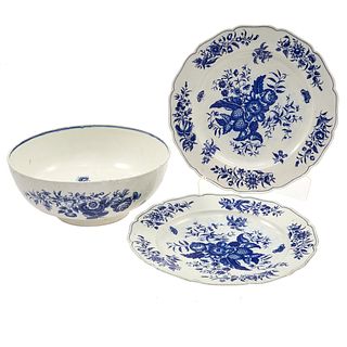 Worcester 18th Century Blue and White Porcelain