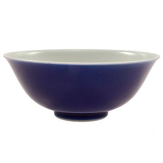 Cobalt Blue Glazed Bowl, Qianlong Mark and Period