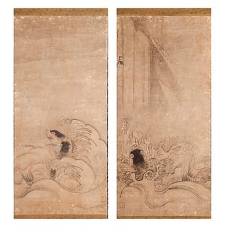 Two Japanese Ink Paintings