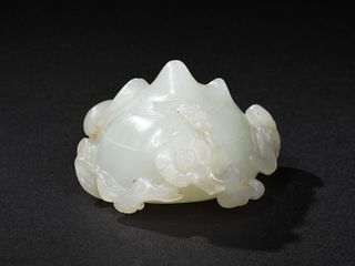 Chinese White Jade Water Chestnut, 18-19th Century