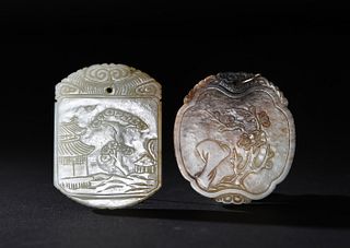 Two Chinese Jade Plaques, 18-19th Century