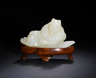 Chinese Jade Carved Scholar, 18-19th Century