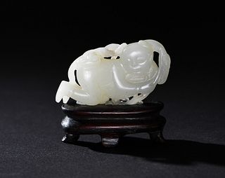 Chinese Jade Carved Boy, 18-19th Century