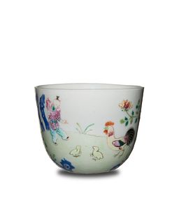 Chinese Famille Rose Chicken Cup, 19th Century