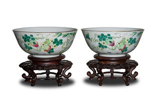 Pair Imperial Chinese Famille Rose Bowl, Guangxu