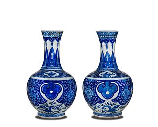 Pair of Chinese Blue and White Vases, 19th Century