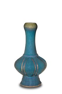 Chinese Flambe Garlic Head Vase, 18th Century