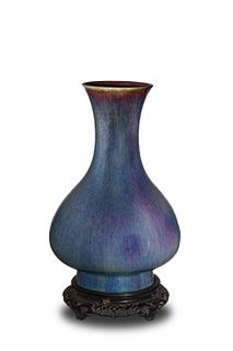 Chinese Flambe Stick Neck Vase, 18th Century