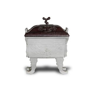 Chinese White Glazed Ding-Style Censer, 18th Century