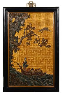Chinese Lacquer Panel, 19th Century