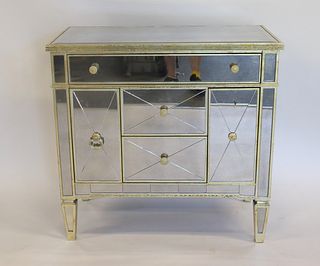 Vintage Mirrored Chest / Cabinet
